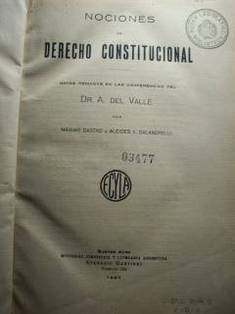 Nociones de Derecho Constitucional