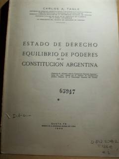 Estado de Derecho y equilibrio de Poderes en la Constitución Argentina