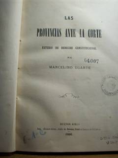 Las Provincias ante la Corte : estudio de derecho constitucional