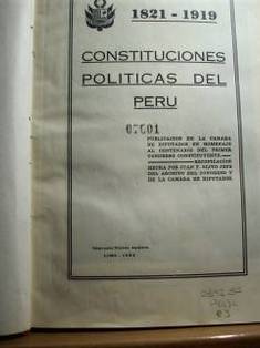 Constituciones Políticas del Perú 1821 - 1919