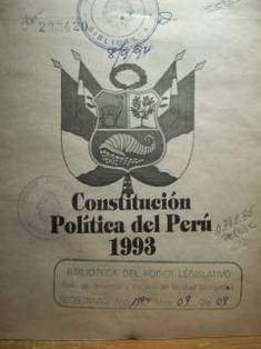 Constitución Política del Perú 1993