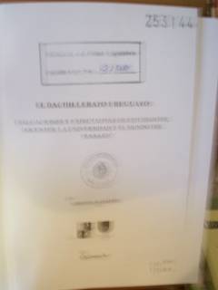 El bachillerato uruguayo : evaluaciones y expectativas de estudiantes, docentes, la universidad y el mundo del trabajo