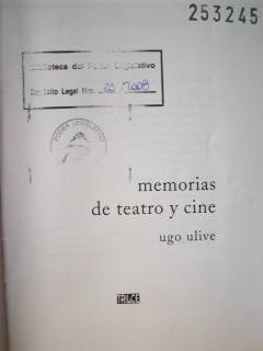 Memorias de teatro y cine