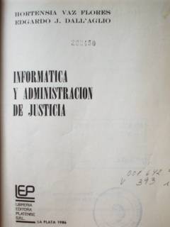 Informática y administración de justicia