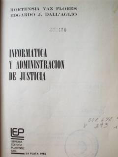 Informática y administración de justicia