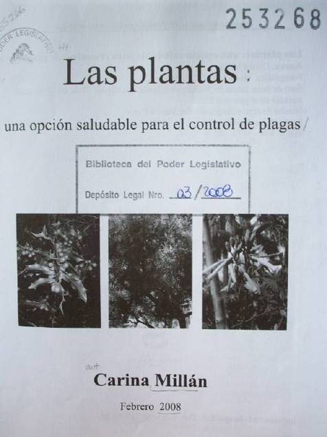 Las plantas : una opción saludable para el control de plagas