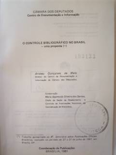 O Controle bibliográfico no Brasil : uma proposta