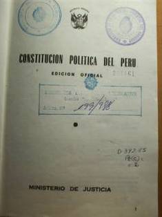 Constitución política del Perú 1993 : edición oficial