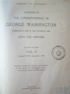 Calendar of the Correspondence of George Washington, Commander in