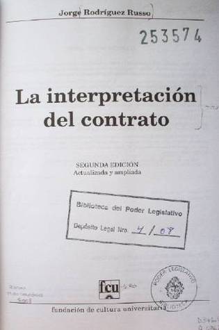 La interpretación del contrato