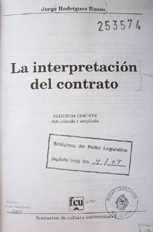 La interpretación del contrato
