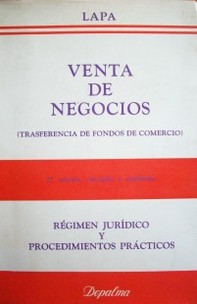 Venta de negocios : transferencia de fondos de comercio