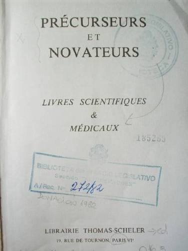 Précurseurs et Novateurs : livres scientifiques & médicaux