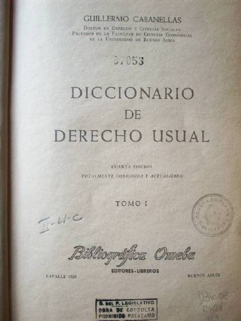 Diccionario de Derecho Usual