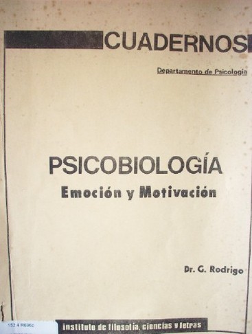 Psicobiología : emoción y motivación