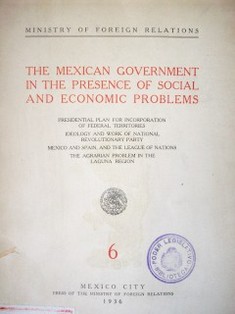The mexican government in the presence of social and economic problems