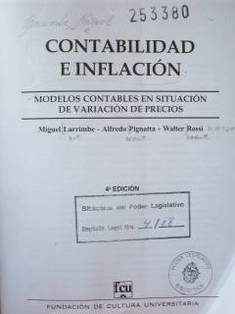 Contabilidad e inflación : modelos contables en situación de variación de precios