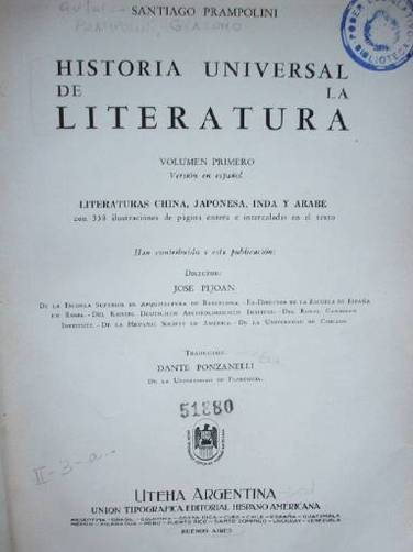 Historia Universal de la Literatura