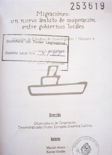 Migraciones : un nuevo ámbito de cooperación entre gobiernos locales