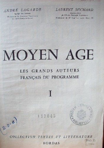 Moyen age : les grands auteurs français du programme