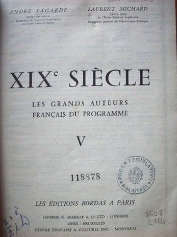 XIXe siècle : les grands auteurs français du programme