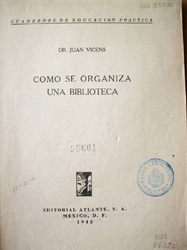 Cómo se organiza una biblioteca