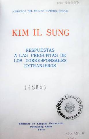 Respuestas a las preguntas de los corresponsales extranjeros