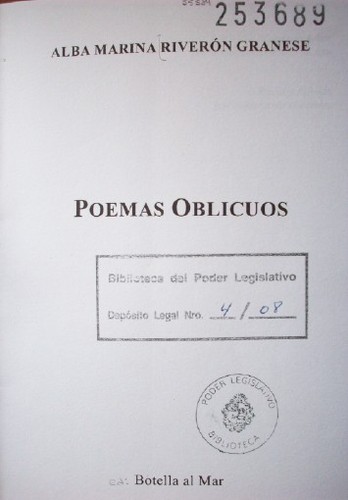 Poemas oblicuos