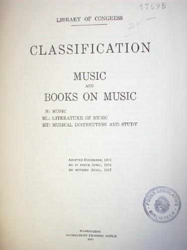 Classification : music and books on music