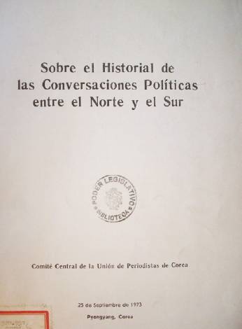 Sobre el historial de las conversaciones políticas entre el Norte y el Sur