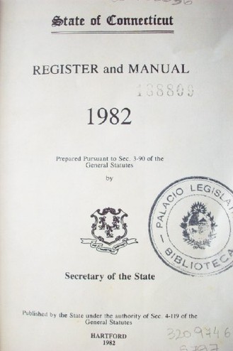 State of Connecticut : register and manual : 1982