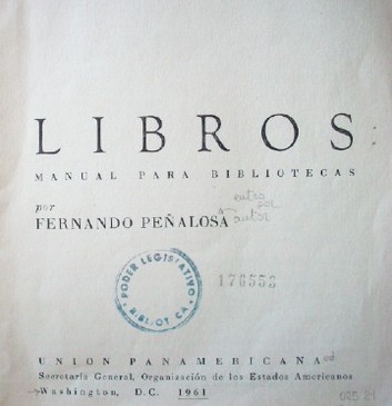 La selección y adquisición de libros : manual para bibliotecas