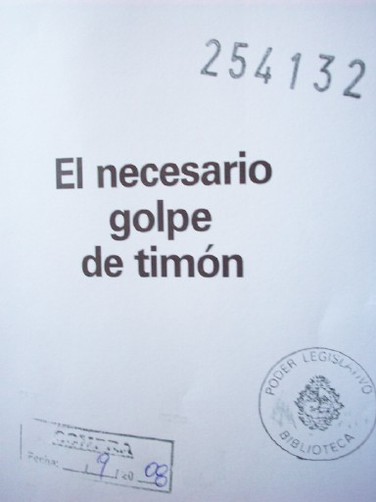 El  necesario golpe de timón