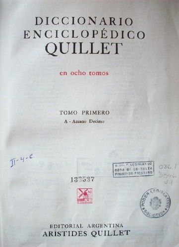 Diccionario enciclopédico Quillet