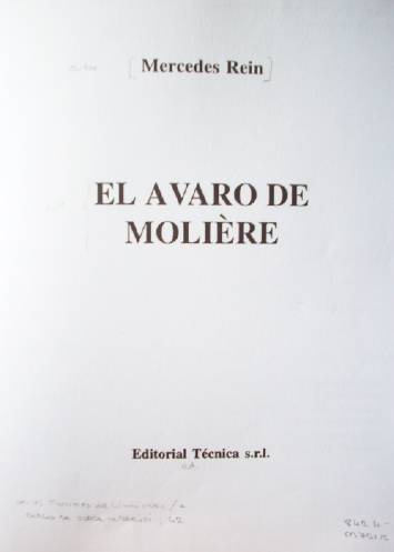 El avaro de Molière