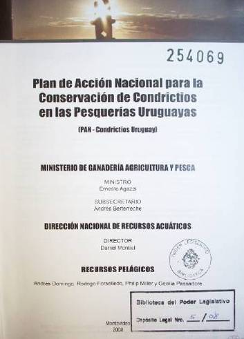 Plan de Acción Nacional para la Conservación de Condrictios en las Pesquerías Uruguayas (PAN - Condrictios Uruguay)