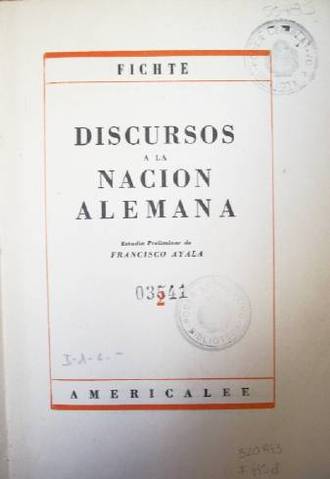 Discursos a la Nación Alemana