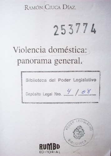 Violencia doméstica : panorama general