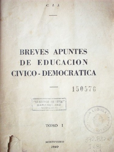 Breves apuntes de educación cívico-democrática