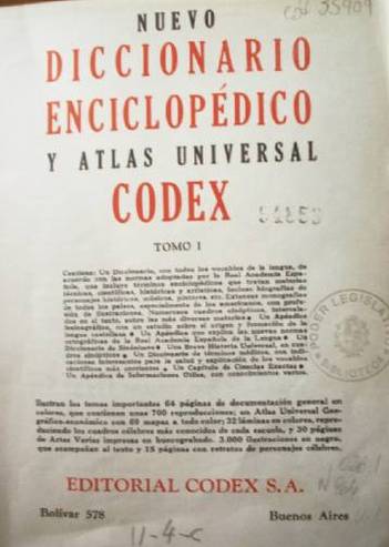 Nuevo diccionario enciclopédico y atlas universal Codex