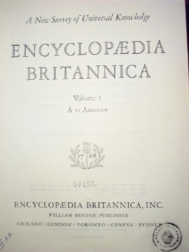 Encyclopaedia Britannica : a new survey of universal knowledge