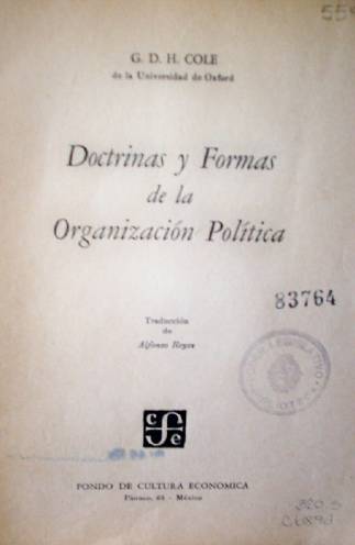 Doctrinas y formas de la organización política