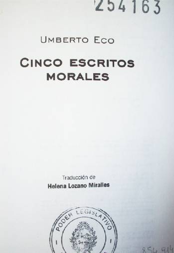 Cinco escritos morales