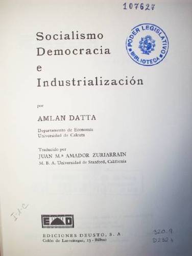 Socialismo democracia e industrialización