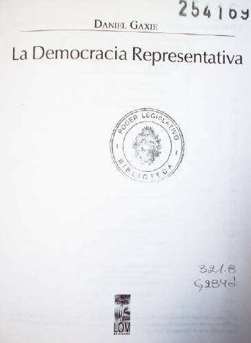 La democracia representativa