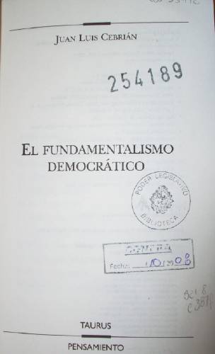 El fundamentalismo democrático.