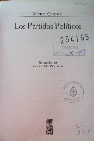 Los partidos políticos