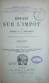 Essais sur l'impôt