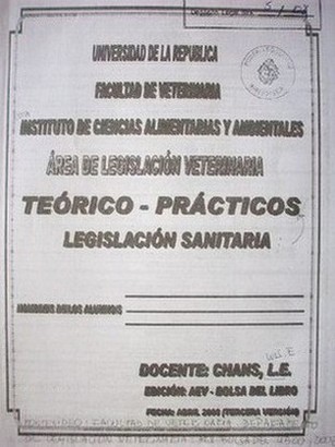 Legislación Sanitaria : teórico-prácticos