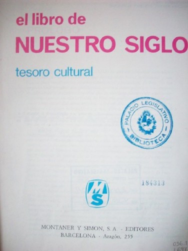 El libro de nuestro siglo : tesoro cultural